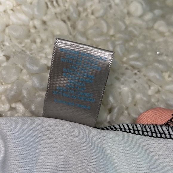 Belle Sky Is The Limit Scuba Mock Turtleneck Midi Striped Dress Size M - Picture 12 of 12